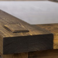 Stolik drewniany z gablotą Sumba 003
